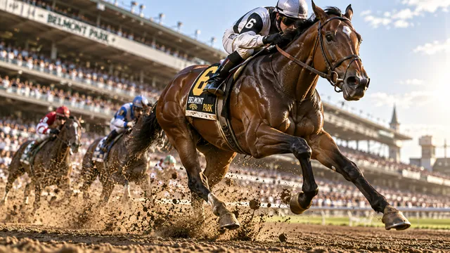 4K 16:9 widescreen desktop wallpaper of a Thoroughbred horse in action, captured in a stunning photoreal photograph.