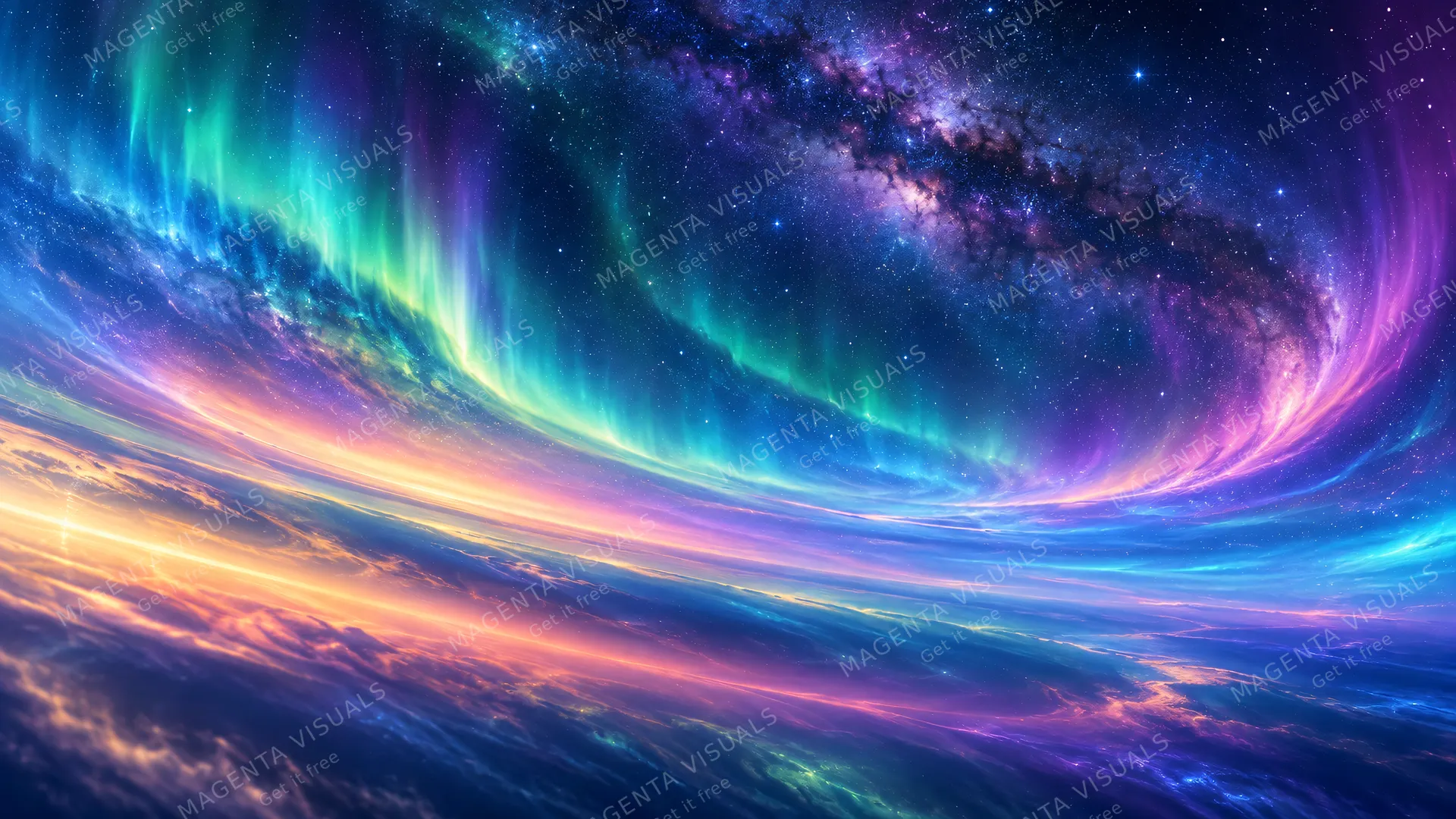 4K 16:9 widescreen desktop wallpaper featuring a full-bleed pattern of atmospheric airglow and a vivid gradient texture.