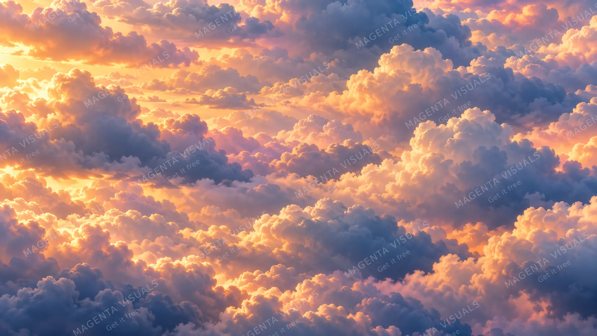 4K A 16:9 widescreen desktop wallpaper featuring a full-bleed pattern of densely layered clouds filling the entire frame.