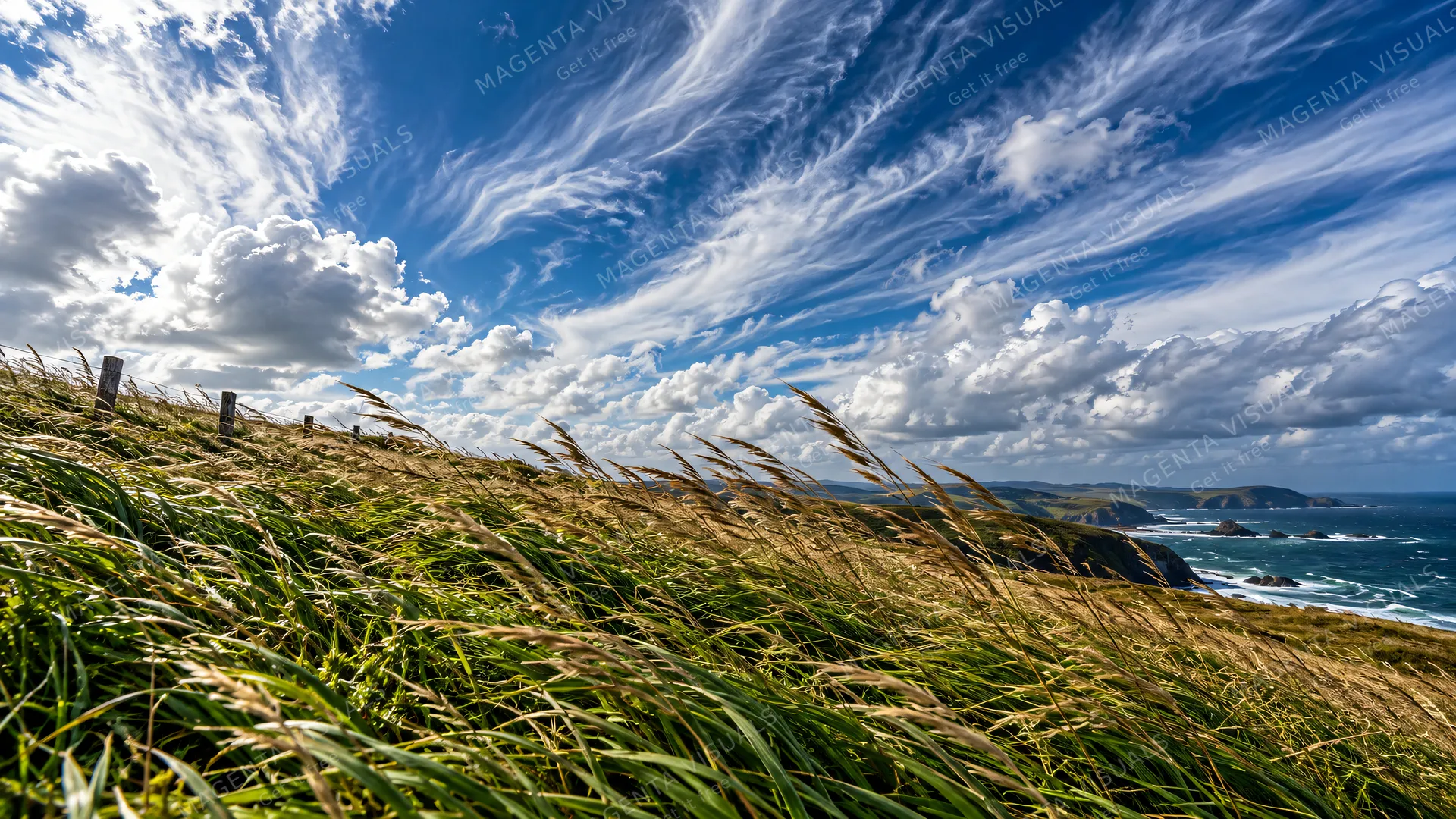 4K 16:9 widescreen desktop wallpaper of a full-bleed photoreal photograph capturing a dynamic sky moment with high winds.
