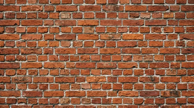 4K 16:9 widescreen background, desktop wallpaper or UI backdrop featuring a full-bleed weathered red brick wall pattern.