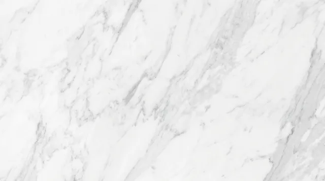 4K 16:9 widescreen background, desktop wallpaper or UI backdrop, full-bleed polished Carrara marble pattern, soft grey veins across white stone, elegant seamless texture, even studio…
