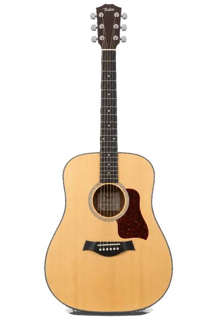 4K transparent cutout of product photography of a single wooden acoustic guitar with six strings, isolated object, entire subject visible, centered in frame, pure white background, seamless white backdrop…