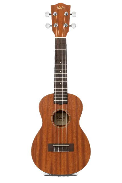 4K transparent cutout of product photography of a single wooden acoustic ukulele, isolated object, entire subject visible, centered in frame, pure white background, seamless white backdrop, high key studi…